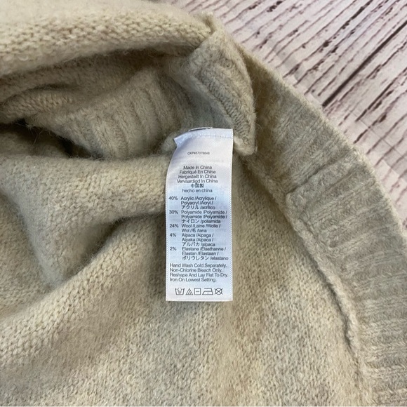 Madewell Womenโs Wilmington Hoodie Sweater Heather Parchment Size Small - Picture 10 of 11